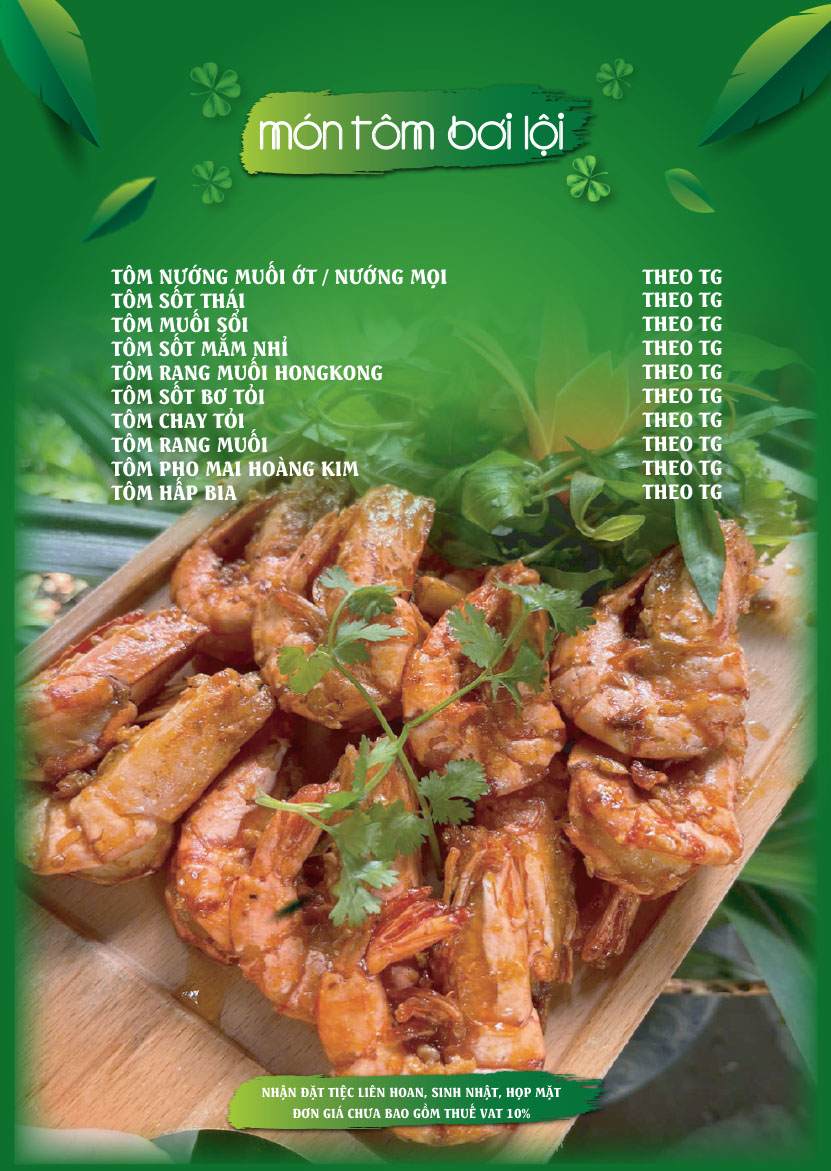 MÓN TÔM BƠI LỘI